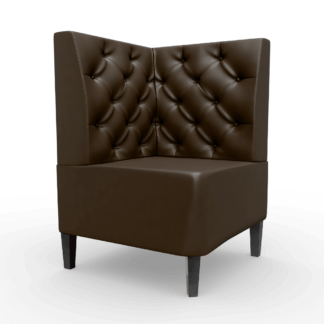 Paris Kunstleder Chesterfield Ecke braun