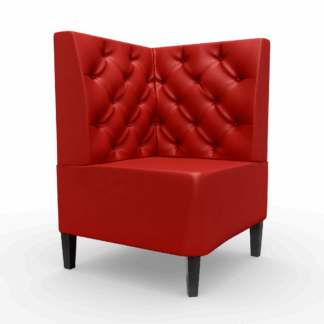 Paris Kunstleder Chesterfield Ecke rot