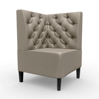 Paris Kunstleder Chesterfield Ecke taupe