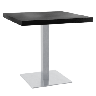 Bistrotisch 36 mm Schwarz Quadratisch Edelstahl.png
